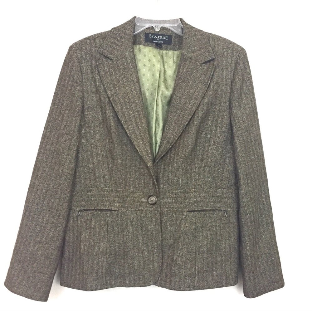 Signature by Larry Levine Tweed Blazer